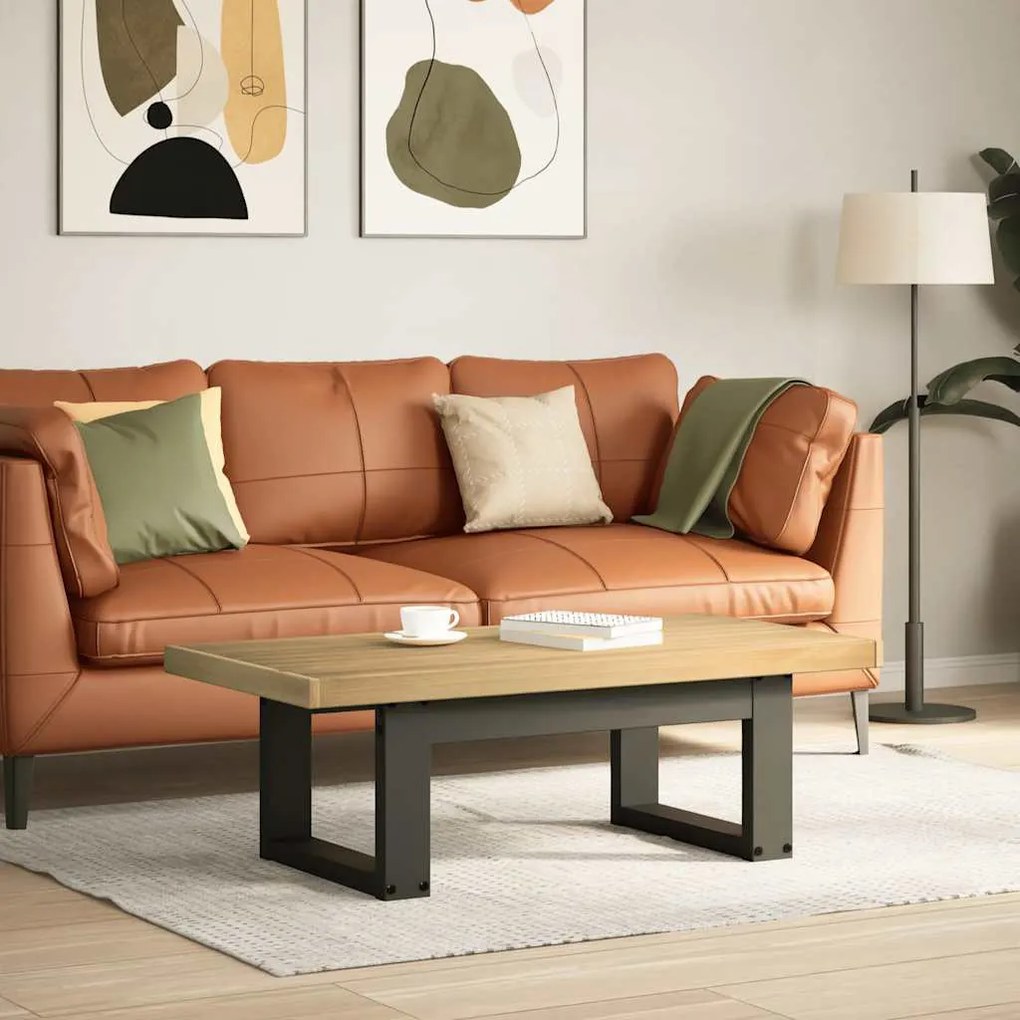 dohányzóasztal NOAIN U alakú lábak 120x60x40cm tömör fa fenyőfa