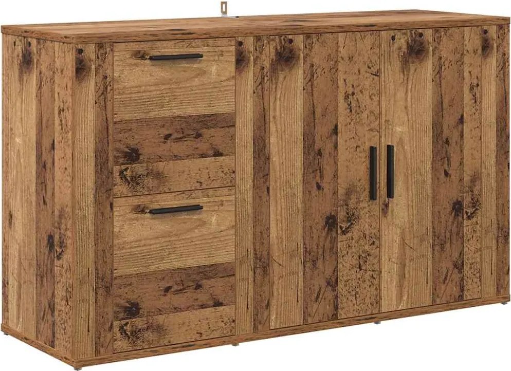 vidaXL fiókkal Régi fa 100 x 33 x 59,5 cm Faanyag