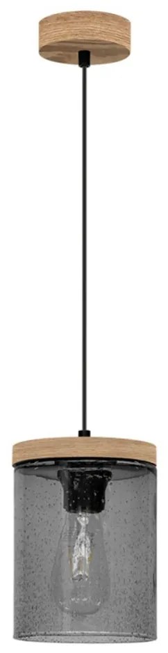 Spot-Light 161859151 - Csillár zsinóron MONSUN 1xE27/60W/230V fenyő