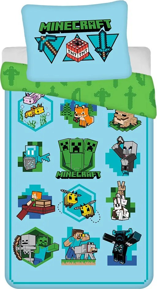 Minecraft Icons ágyneműhuzat 140×200cm, 70×90 cm