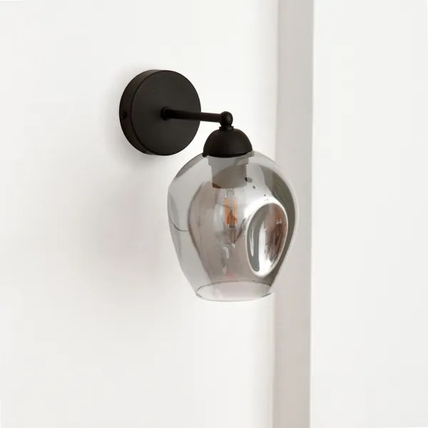 Fali lámpa LILI 1xE27/15W/230V fekete/szürke