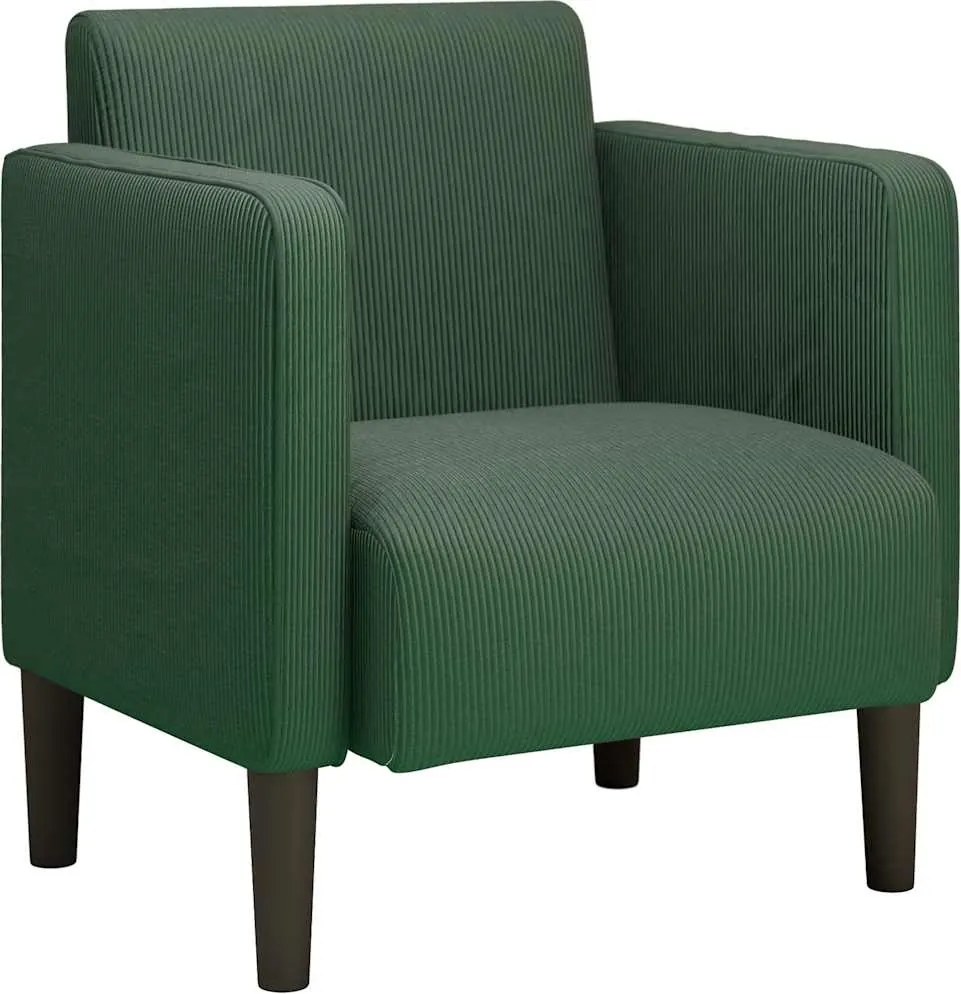 vidaXL sötét zöld kordbársony szövet kanapészék karfás szék 54 cm