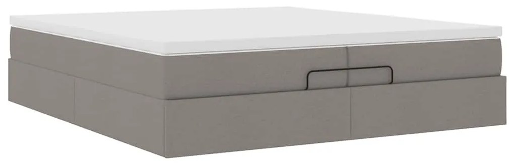 oszmán ágykeret matracokkal tópszín 200x200cm szövet