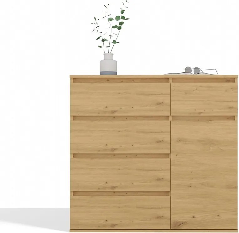 1D5S komód 100x40x93 cm, tölgy