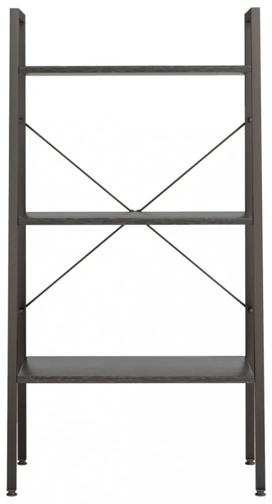 3 szintes fekete állópolc 56 x 35 x 108 cm