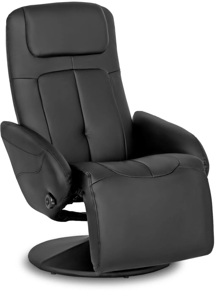 Modern Fotel Fekete Eco-bőr Kárpittal. TONY