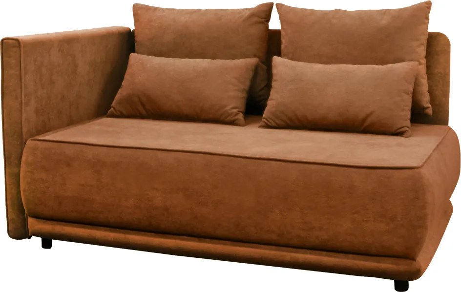 Kihúzható kanapé, terrakotta, balos, LIAMI