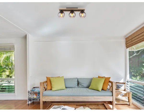 Globo 15569-3DW - Felületre szerelhető csillár CONNI 3xE27/25W/230V