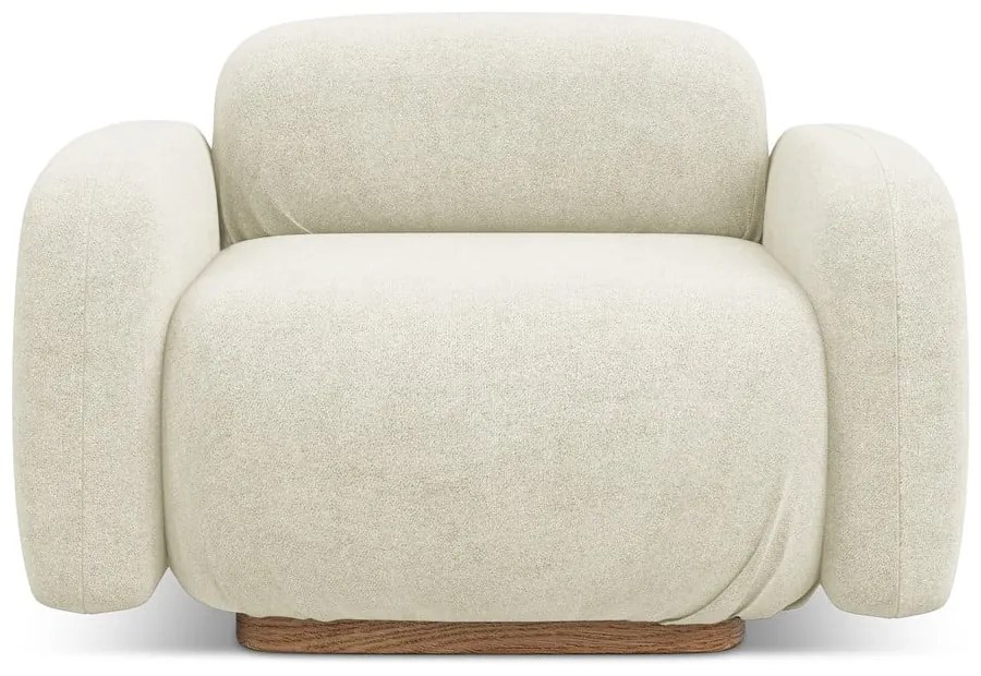 Krémszínű buklé kanapé modul Ailani – Makamii