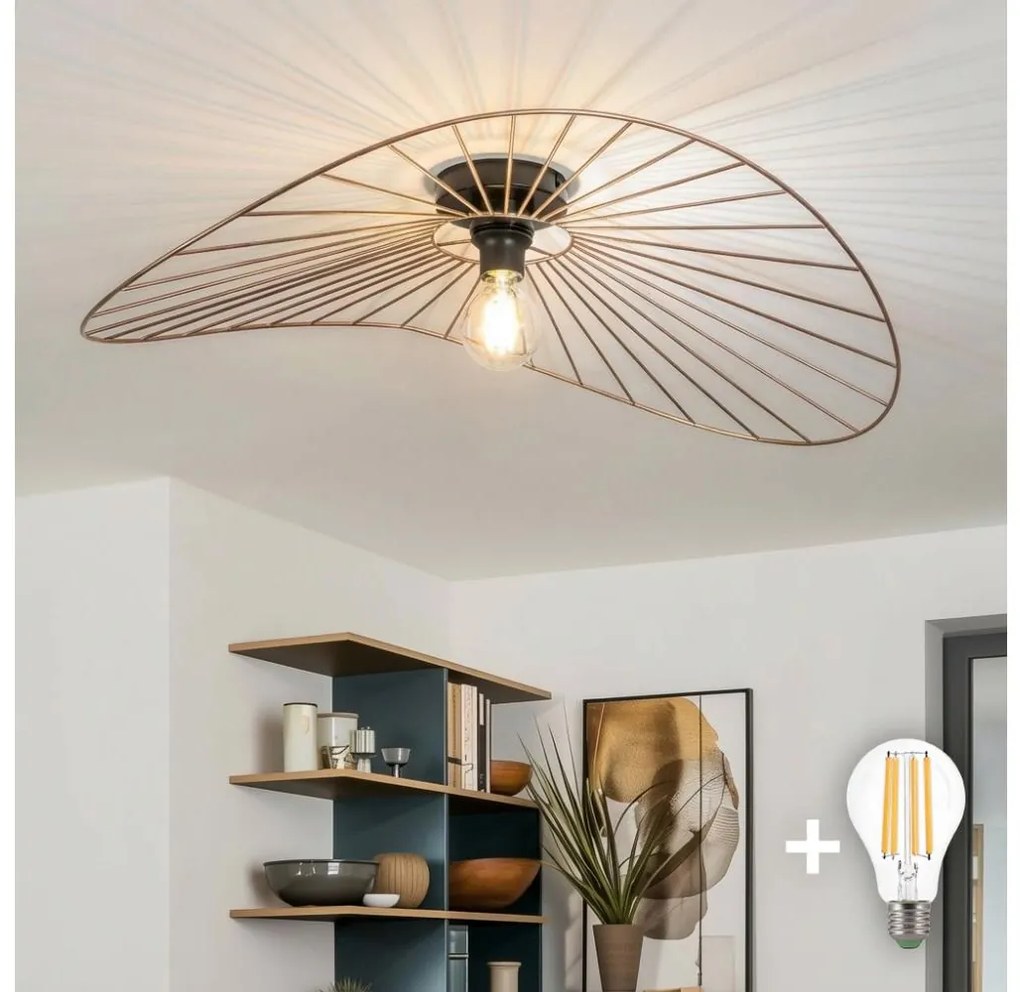 Brilagi - LED felületre szerelhető csillár CERIA WIRE 1xE27/40W/230V 60x80 cm bronz