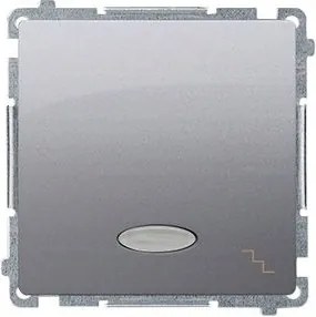 Lépcsőkapcsoló háttérvilágítással Ezüst kapcsoló BMW6L.01/43 Simon Basic