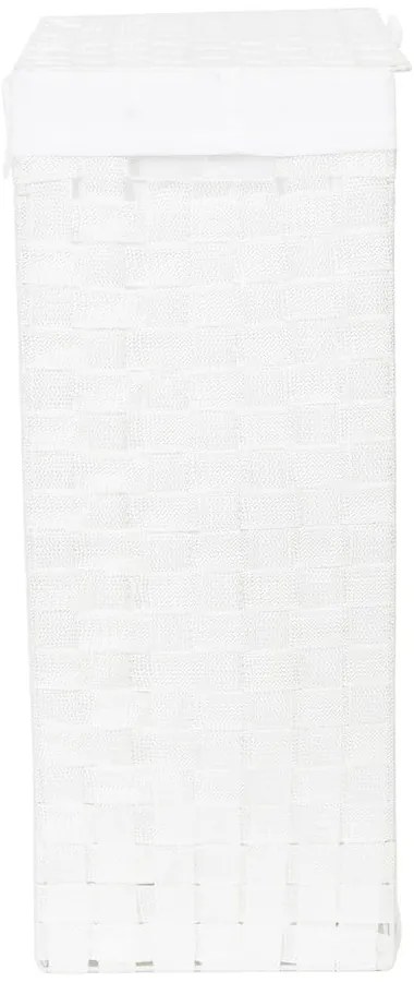 Laundry Basket Linen fehér, fedeles szennyeskosár, magasság 60 cm - Compactor