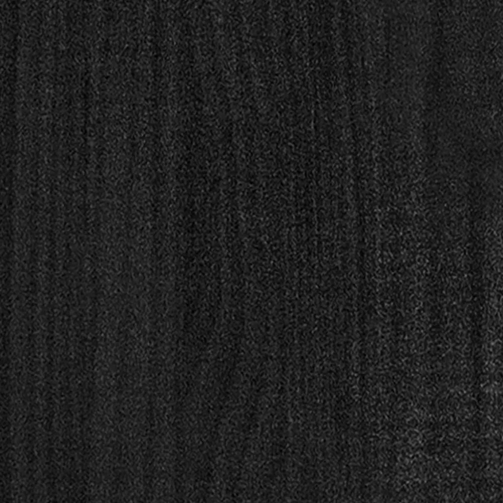 2 db fekete tömör fenyőfa kerti virágtartó 31 x 31 x 70 cm