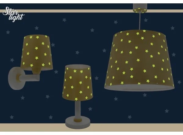 Dalber 82219A - Gyermek fali lámpa STAR LIGHT 1xE27/60W/230V sárga