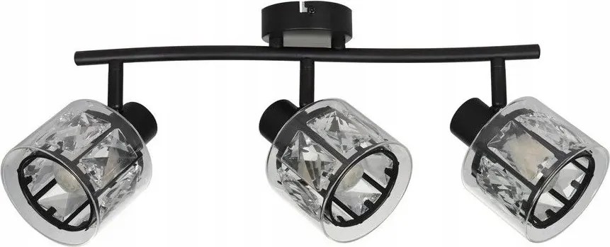 Glamour mennyezeti lámpa Elmo Reality fekete 3xE14 40W szabályozható