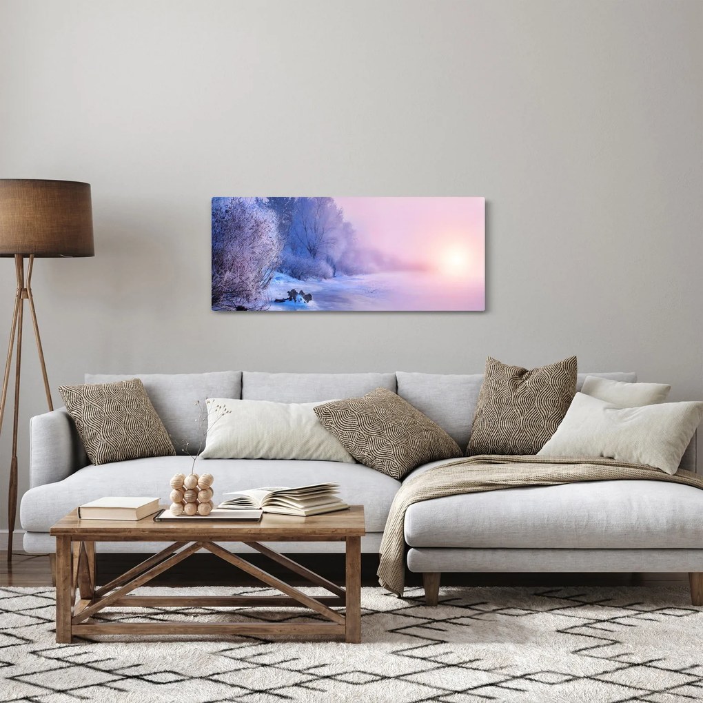 Kép - Befagyott folyó (120x50 cm)