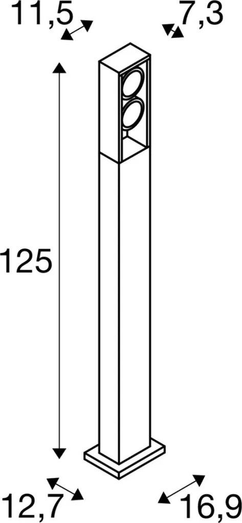 SLV 1005439 ESKINA Modern Kültéri Állólámpa Antracit LED IP65