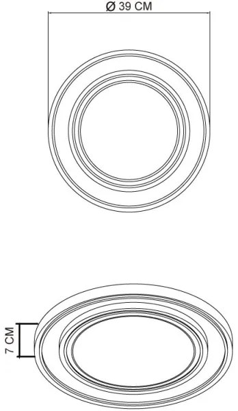 Globo 48136-24 - LED Mennyezeti lámpa LOGAN LED/24W/230V 3000K átm. 39 cm