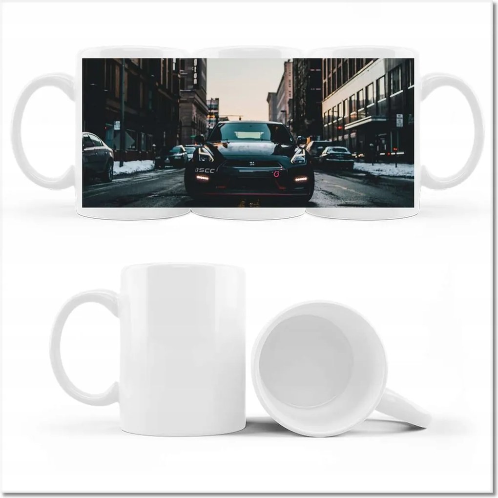 Fotó bögre fekete Nissan Gtr