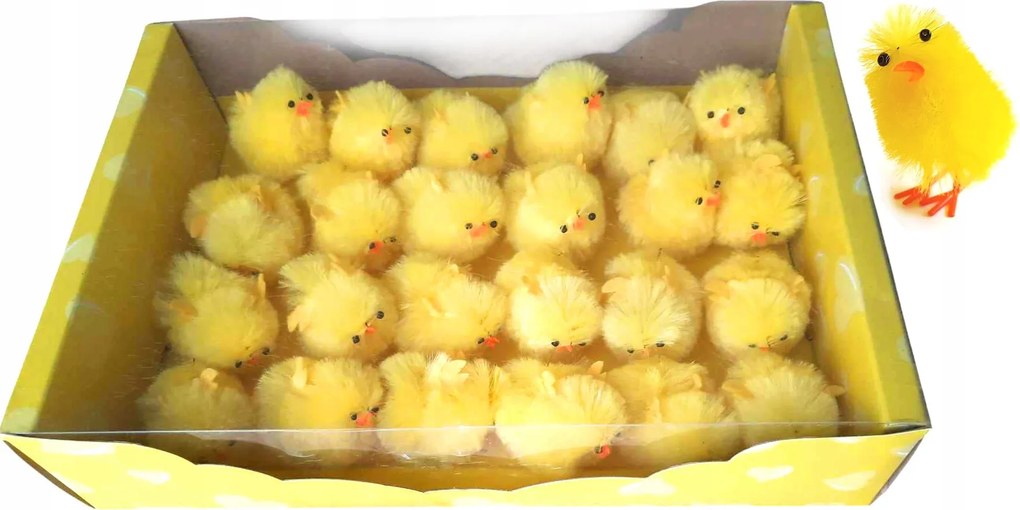 Húsvéti csirkék csibe nád díszek húsvéti kpl. 24db