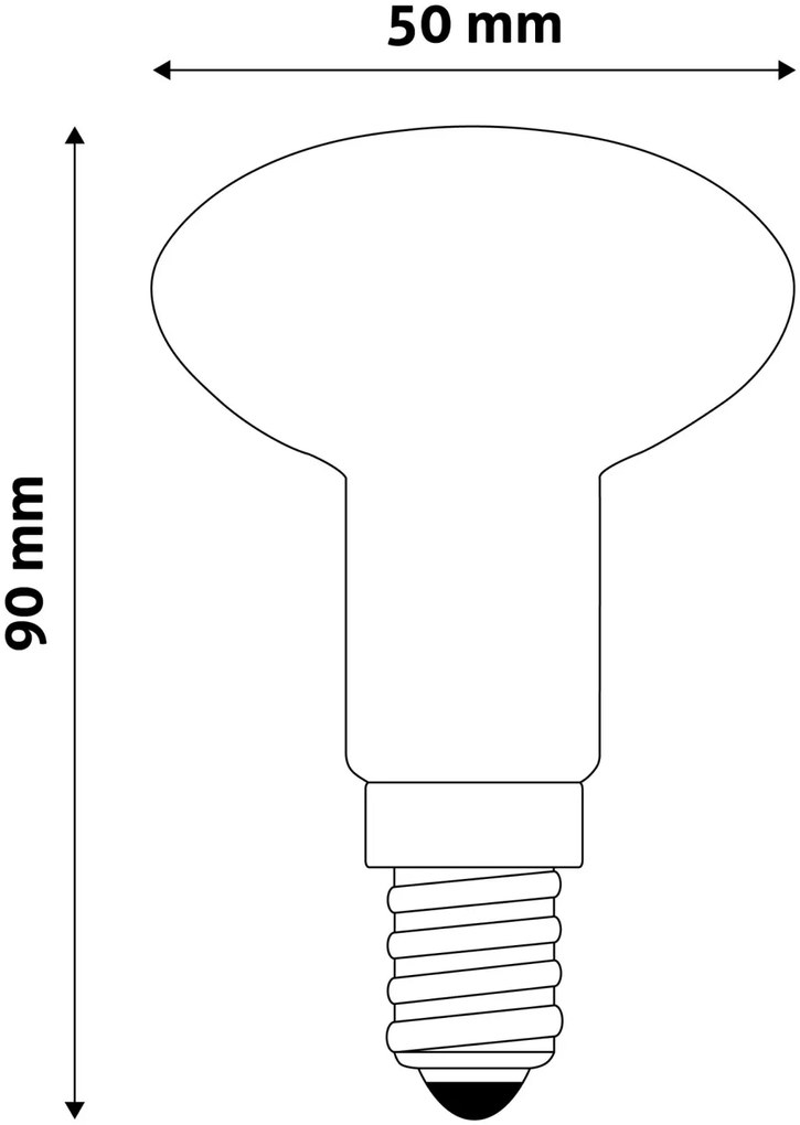 Avide LED Filament R50 4W E14 160° WW 2700K