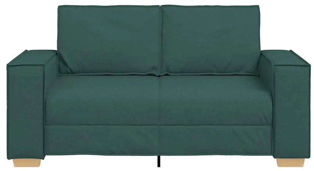 kétszemélyes sötétzöld szövetkanapé 120 cm