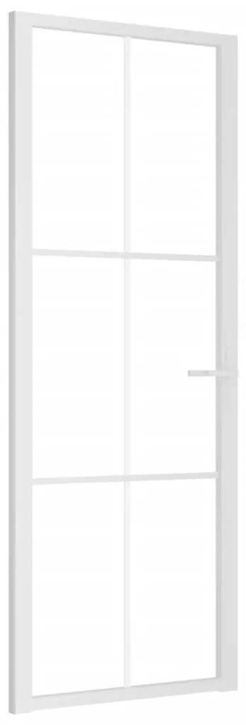 Fehér ESG üveg és alumínium beltéri ajtó 76 x 201,5 cm