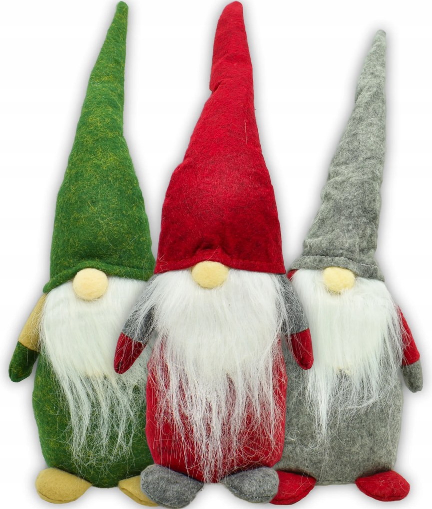 3x Mikulás Törpe Nagy Karácsonyi Manó Karácsonyfa Dekoráció