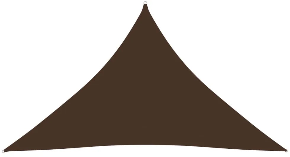 barna háromszögű oxford-szövet napvitorla 5x5x6 m