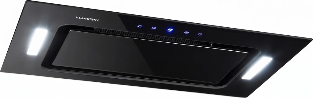 Klarstein Hektor, páraelszívó, beépíthető, 52 cm, 467 m³/ó elszívó teljesítmény, LED, érintőképernyős, üveg
