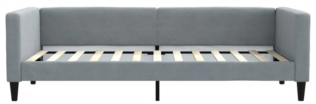 világosszürke kihúzható szövet heverő fiókokkal 90 x 200 cm