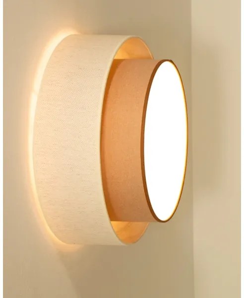 Mennyezeti lámpa NATIA 1xE27/60W/230V átm. 45 cm fehér/barna