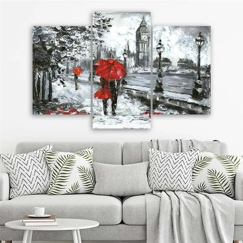 Gario Vászonkép Londoni séta - 3 részes Méret: 150 x 100 cm