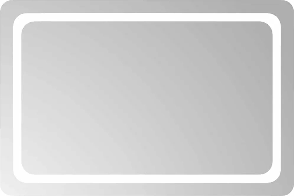 vidaXL LED-es fürdőszobatükör 90x60 cm