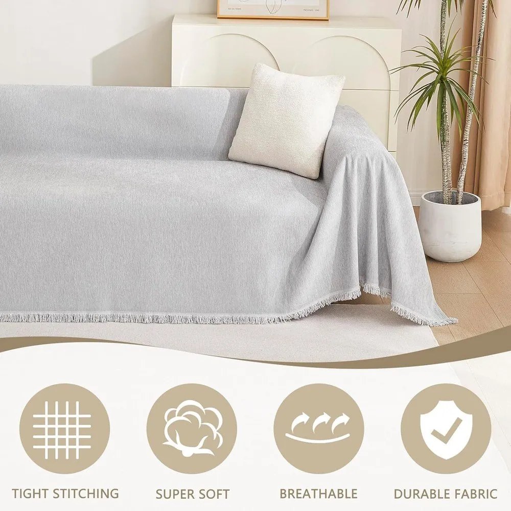 Világosszürke fotel huzat 70 cm Talo – Filumi