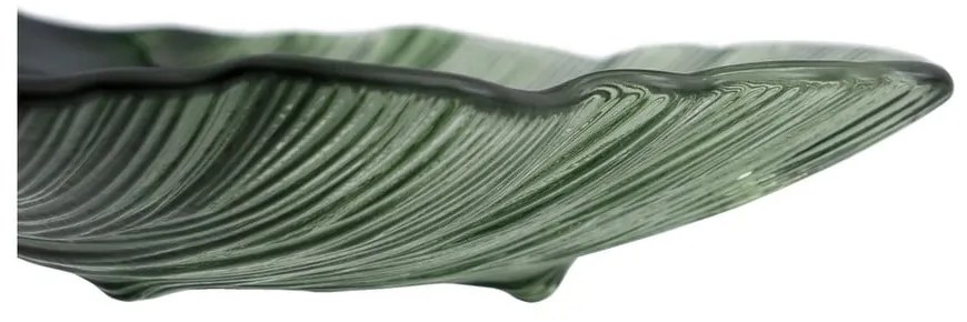Üveg dekoratív tálca 16x17 cm Gingko – Ixia