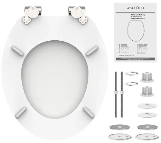 Schütte 84100-A - Fehér SoftClose WC-ülőke, MDF-ből készült