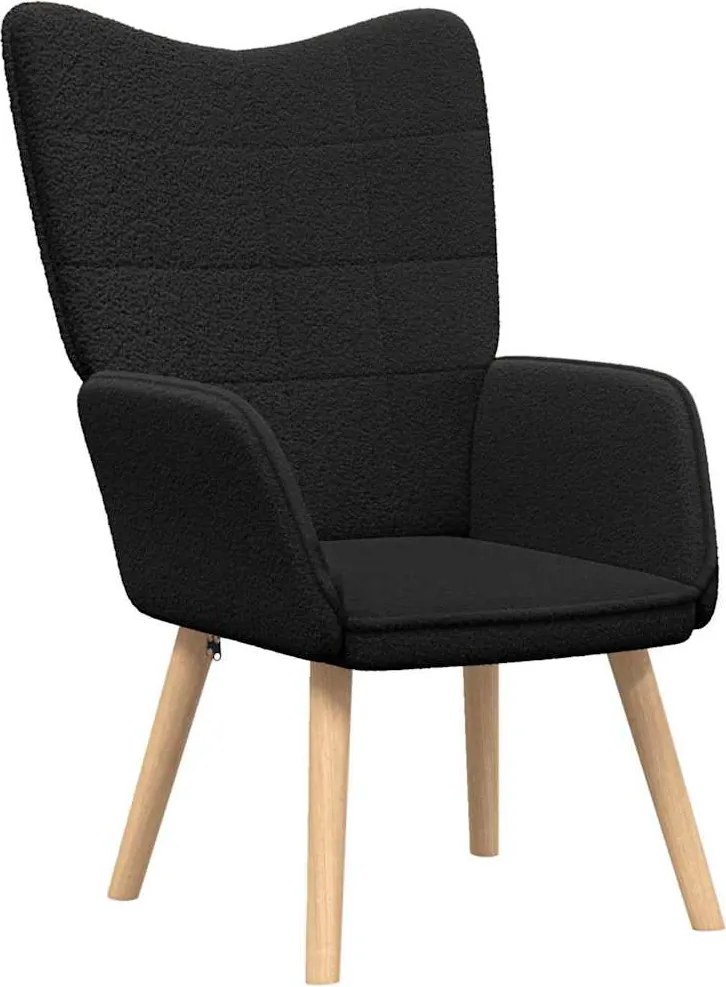 vidaXL karosszék Fekete 62 x 67 x 95,5 cm Sherpa szövet