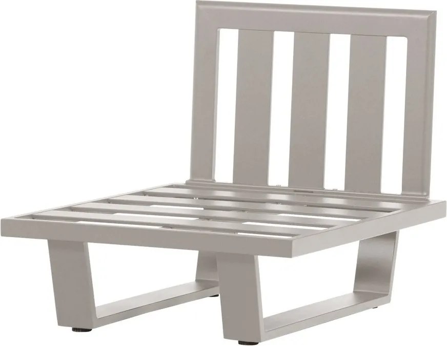 Szürkésbézs fém-párnázott kerti fotel Bear – WOOOD