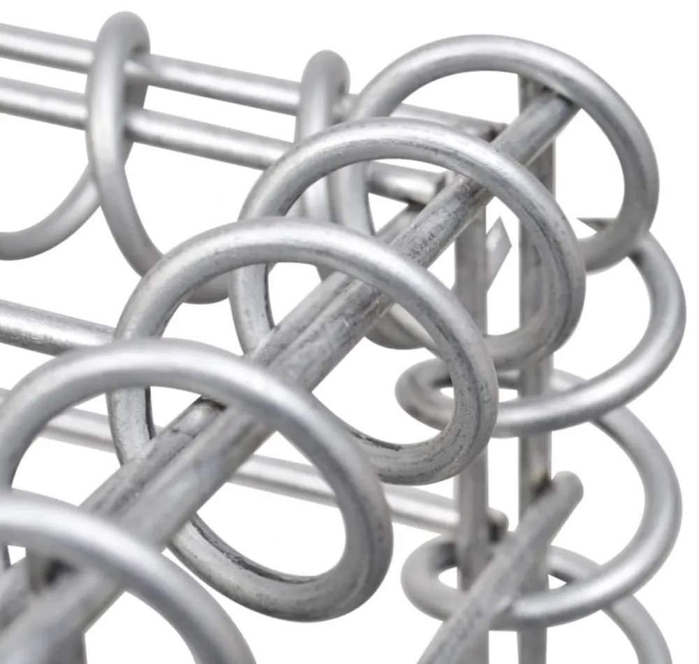 H alakú acéldrót virágtartó gabion 260 x 40 x 180 cm