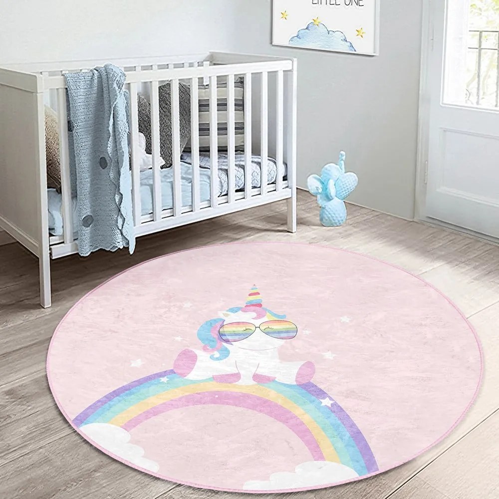 Rózsaszín gyerek szőnyeg ø 120 cm Comfort – Mila Home