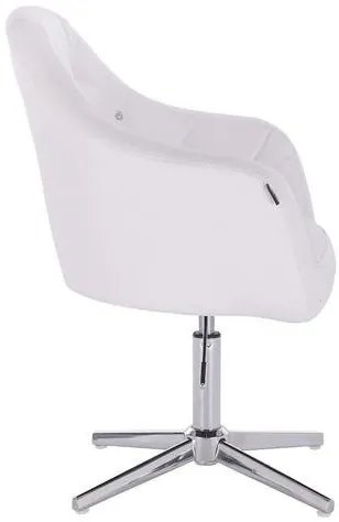 HC830 Fehér modern műbőr szék krómozott lábbal