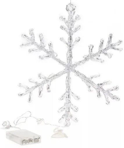 LED Karácsonyi ablakdísz 16xLED/3xAA meleg fehér