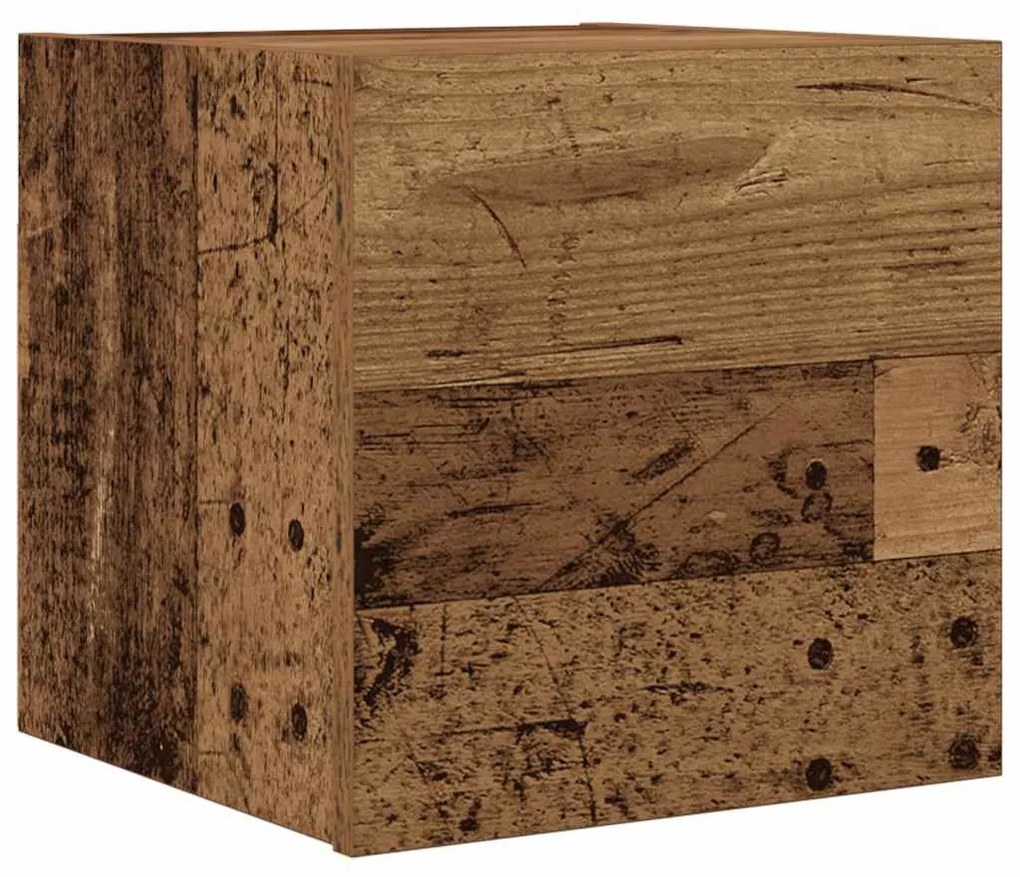 antik fa színű falra szerelhető TV-szekrény 30,5 x 30 x 30 cm