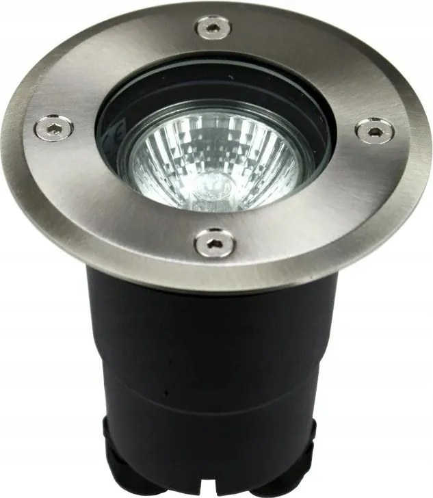 Talajlámpa lámpatest ezüst kerek 11 cm GU10 IP67 Su-ma