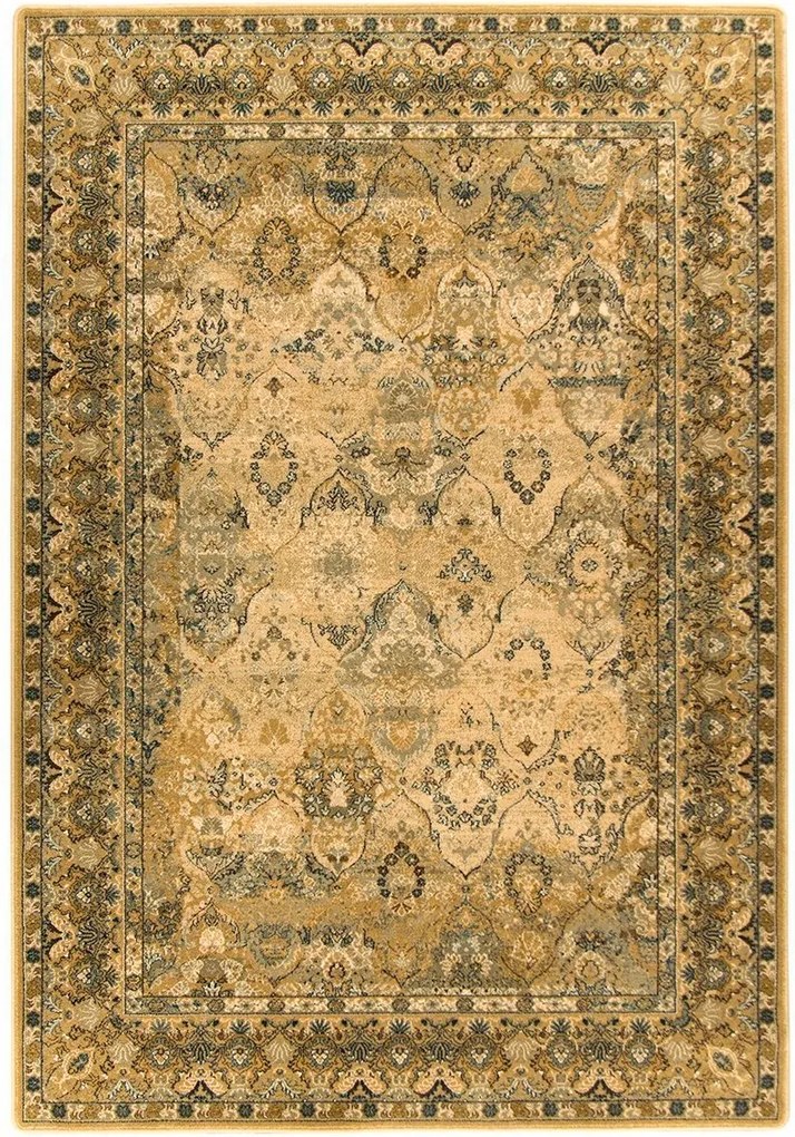 135x200 cm Klasszikus Szőnyeg Dywilan Omega Gyapjú Bézs