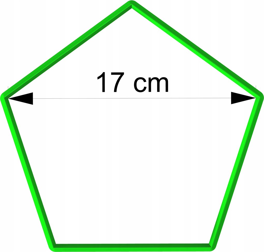 Forma Lyukasztó Mézeskalács kiszúró geometrikus figurák Ötszög 17cm