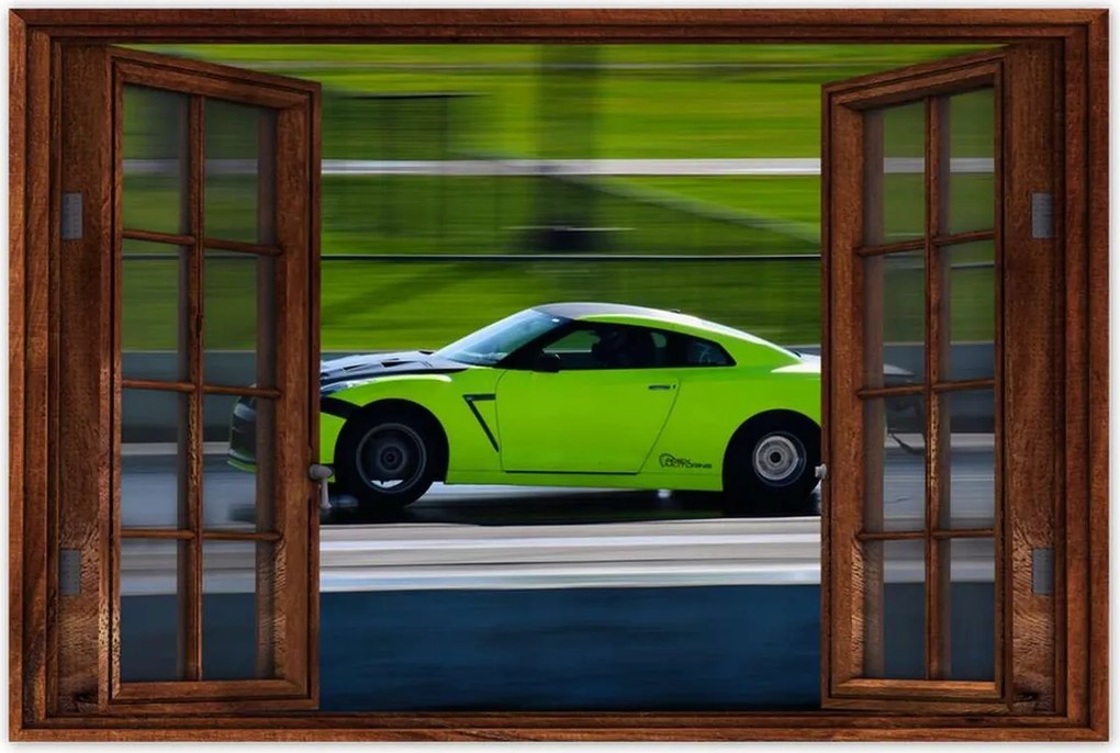 Poszterek 90x60 Zöld sportautó