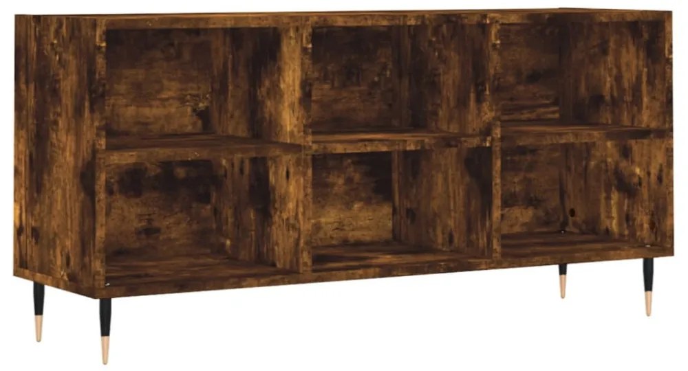 füstös tölgy színű szerelt fa TV-szekrény 103,5x30x50 cm