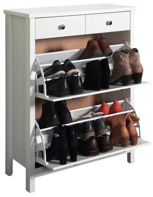 Tvilum Fehér cipősszekrény 2 fiókkal VITUS
